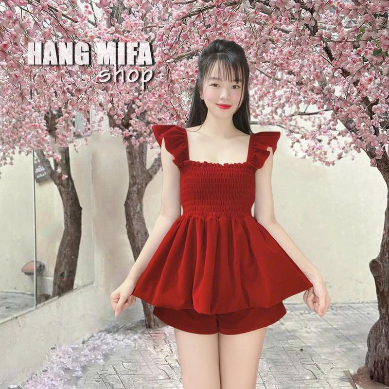 Product Introduction of S5 - Áo Bí Tay Cánh Tiên Chất Nhung Kèm Quần Có Túi Cho Nữ 37