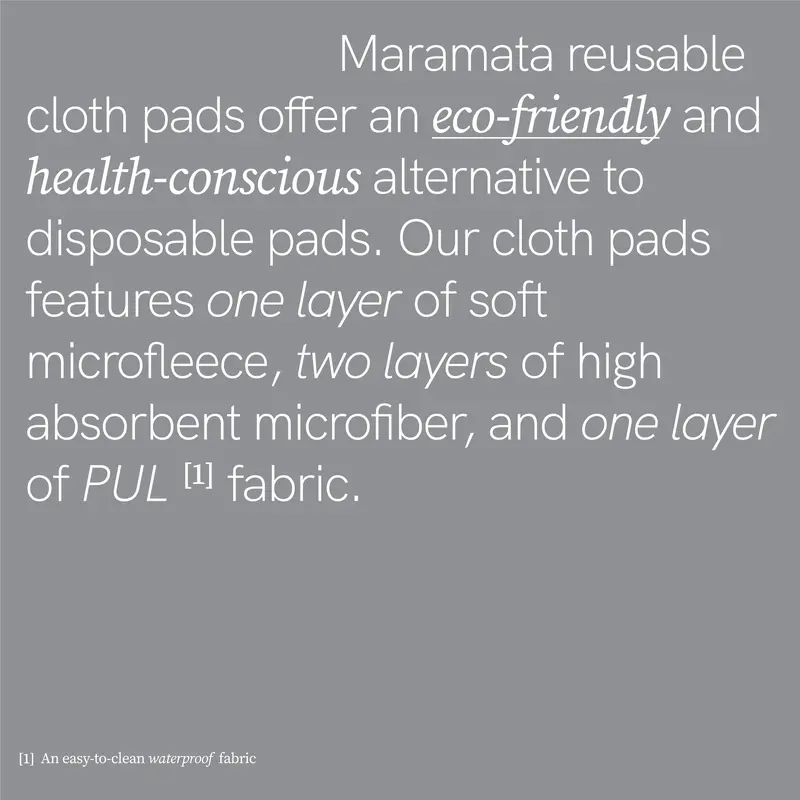 maramata | [MEDIUM PADS SET] set isi 3 - reusable menspad menstrual pad pembalut kain cuci ulang ramah lingkungan 1