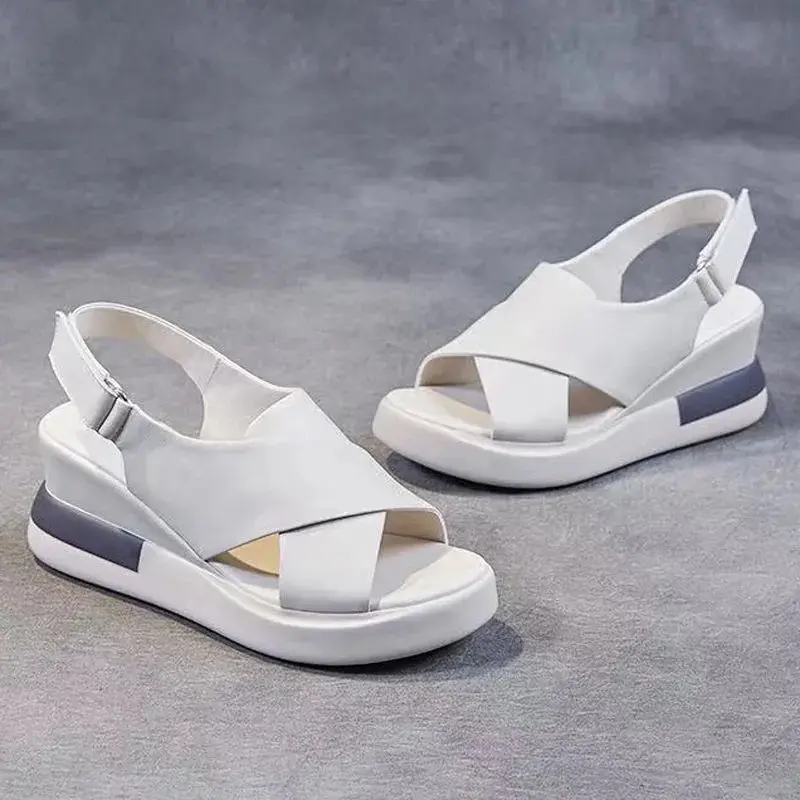 LURAD Sandal Fashion Wanita Sol Tinggi Polos Sandal Cewek Ootd Hangout Modis Nyaman Dipakai BL363