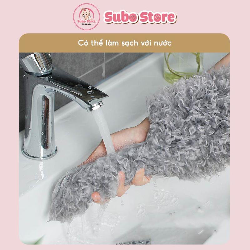 Chổi quét trần rút gọn lau bụi đa năng - Chổi quét bụi đa năng cán rút xoay 360 độ, gấp gọn 3
