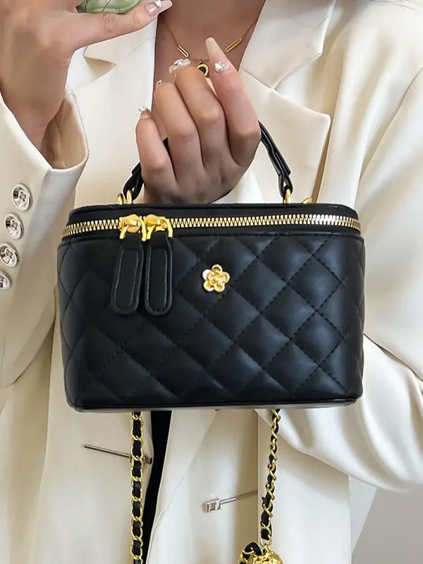 Women's Fashionable Quilted Crossbody Bag, Casual Versatile Shoulder Bag for Daily Used, Trendy All-match Commuter Bag 4