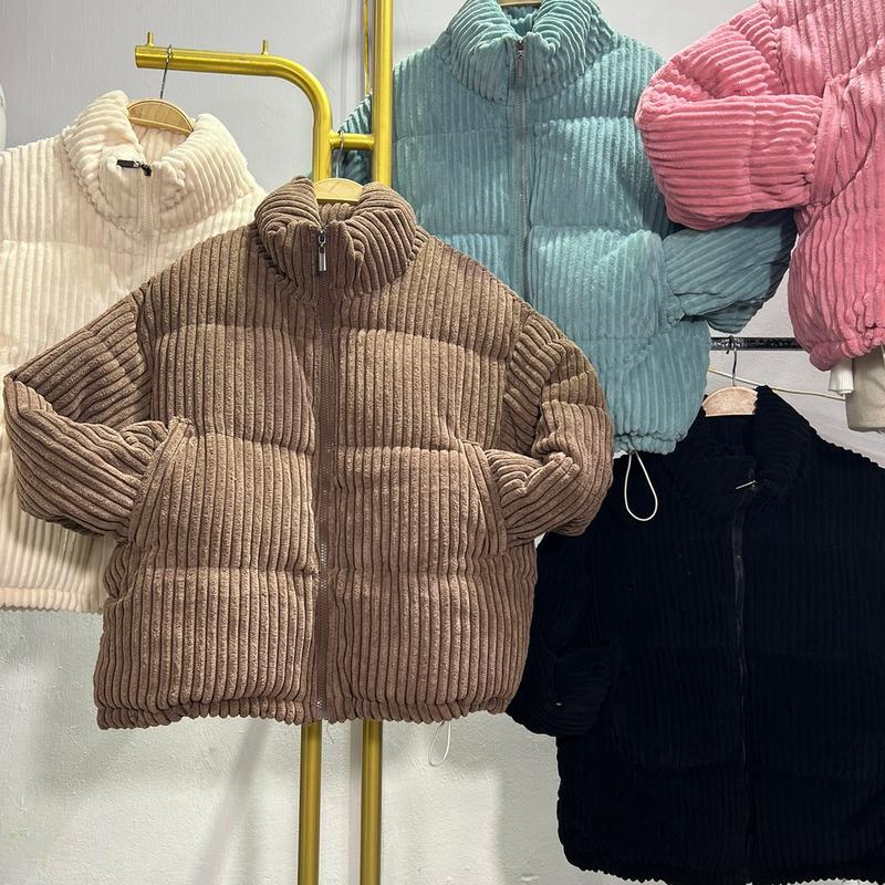 Áo Phao Nữ nhung tăm lót bông từ 40kg - 65 kg    QC Shop Ngắm Top Jacket Women