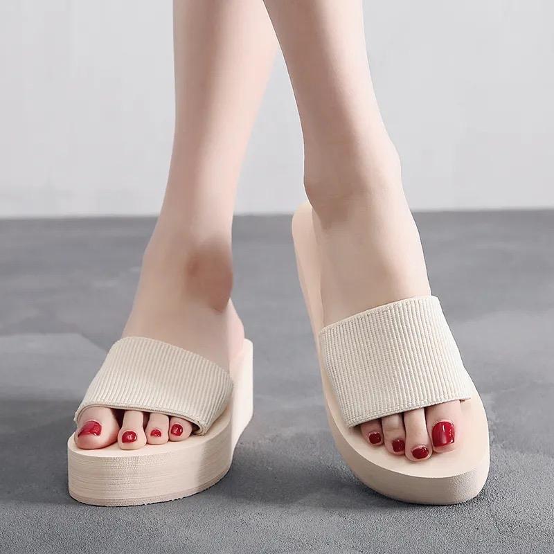 RR sandal wedges slop/kokop simpel sandal wedges wanita terbaru 2023 2