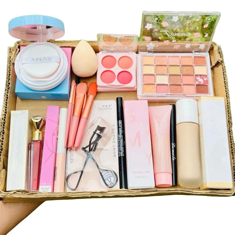  Bộ Trang Điểm Cơ Bản Đầy Đủ 12 Món R1 Sản Phẩm Makuep Của Nữ Dành Cho Người Mới Tập Trang Điểm Đầy Đủ:Kem Nền+kem lót+phấn phủ+kẻ mắt che khuyết điểm...Mỹ Phẩm Son Kem Cosmetic 