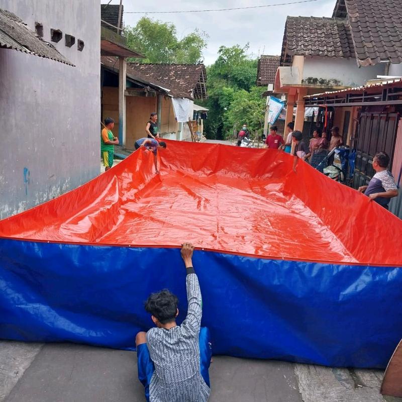 Kolam Terpal A20 300x200x100 / 200x300x100 / 3x2x1 / 2x3x1 Bahan Korea Untuk Budidadya Ikan Lele, Nila, Gurame, Belut, Cupang, Beta, Udang 3