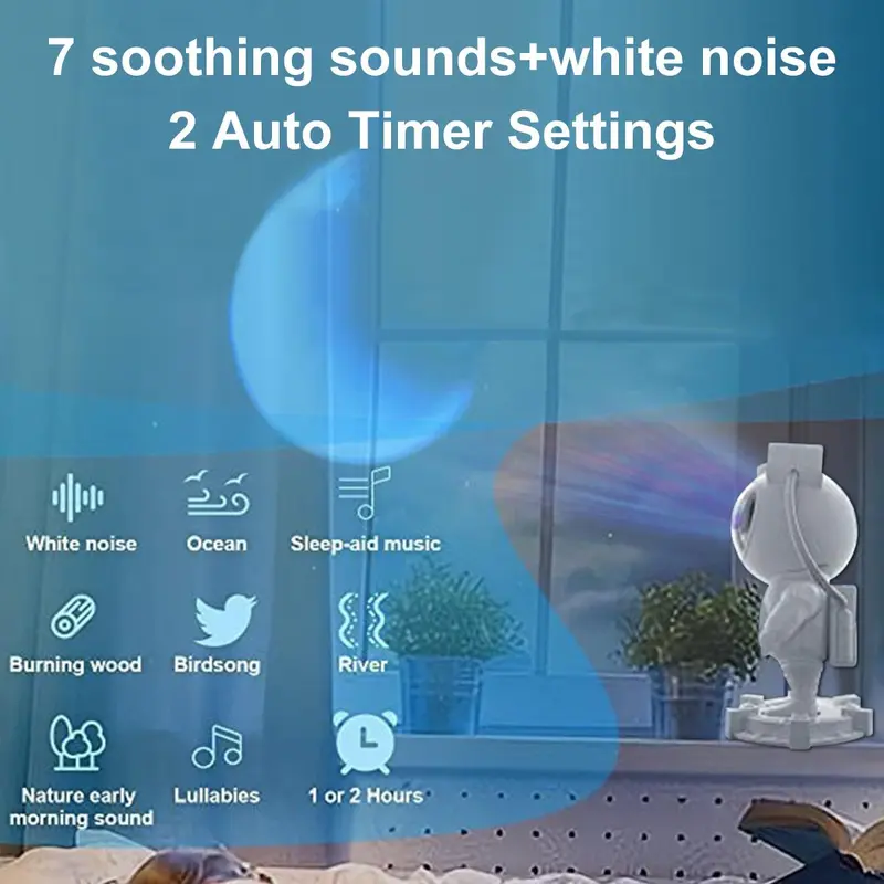 Astronaut Projector Night Light, 1 Count USB Powered Galaxy Projector Light with Remote Control, Spaceman Ambient Lamp, Starry Sky Projector Light 6