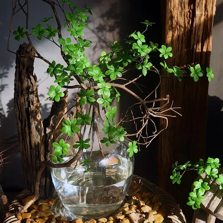 Simulated plant Japanese bell, green leaf, green plant, mahogany, Chinese Nordic, Japanese gift, living room, home decoration