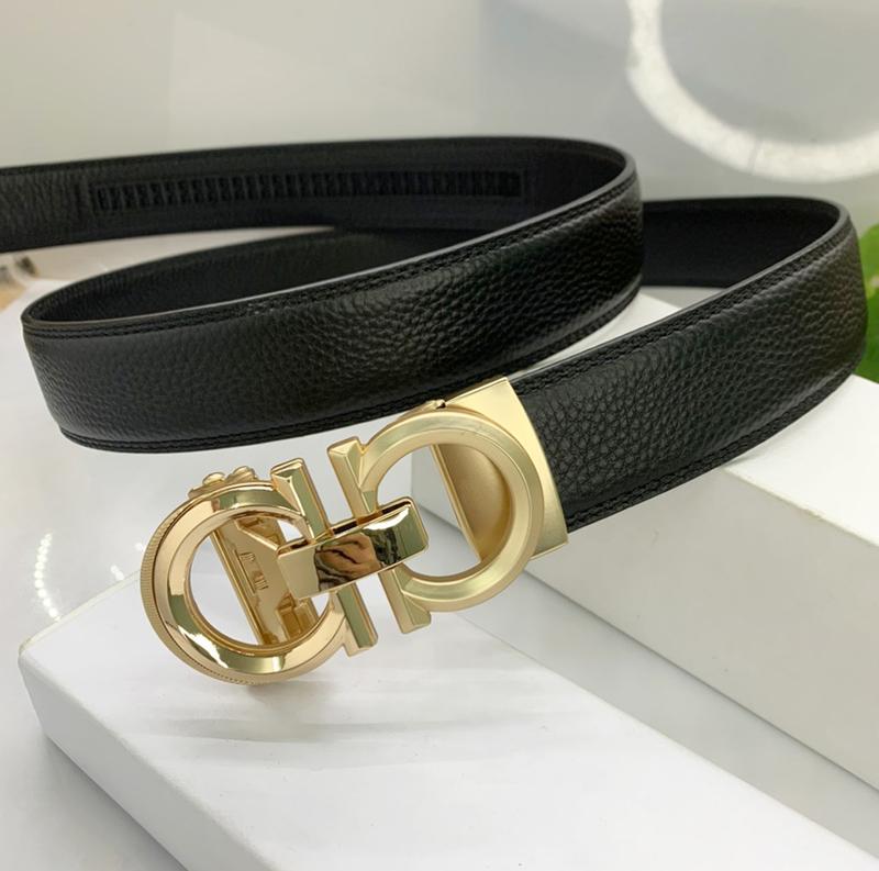 Thắt lưng nam chữ a dây da bò 2 lớp may viền bản 3,5cm khóa tự động HQ Store