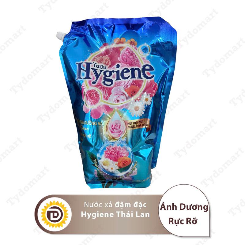 (Túi 3.5L) Nước Xả Vải Đậm Đặc Hygiene Thái Lan Hương Hoa Làm Mềm Vải 4
