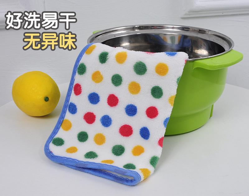 Product Introduction of Vải lông cừu san hô chấm bi, quần áo dày dặn, gia dụng, siêu thấm nước Khăn lau để Bàn và rửa bát đĩa, lý tưởng Dây Treo Lau Tay, Tiện Lợi Cực Kỳ 17