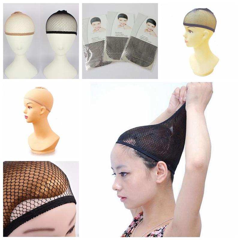 Rambut Palsu Topi Botak Jaringan Rambut, Bahan Nilon, Warna Hitam ...