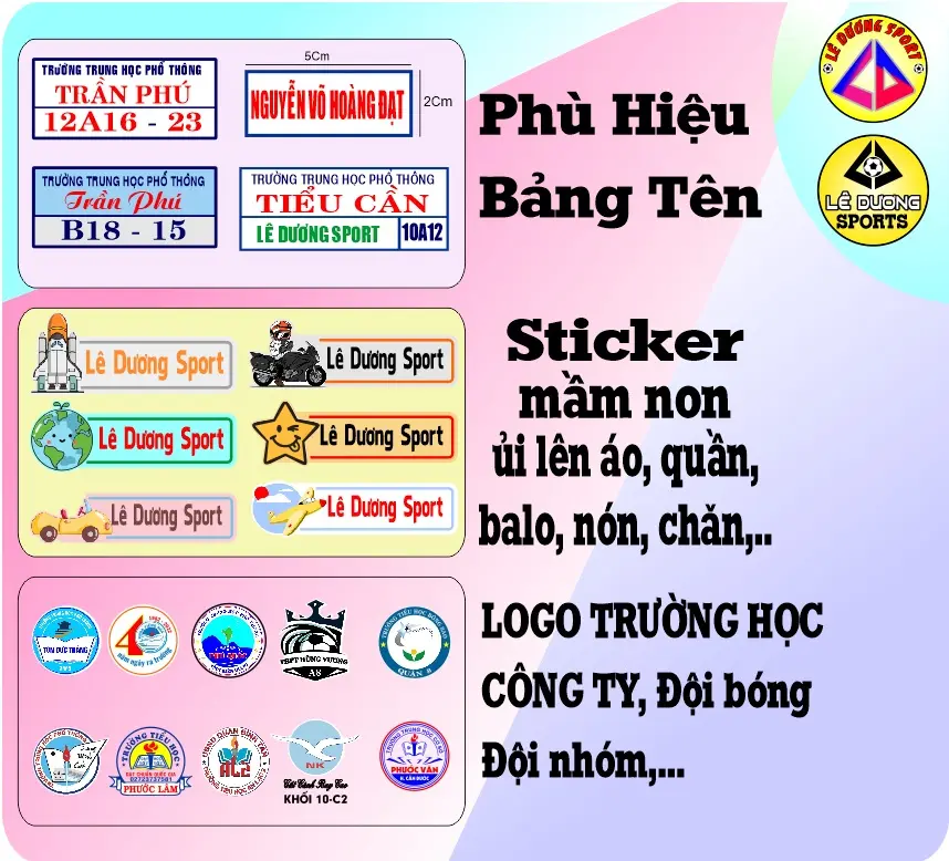 Phù hiệu - bảng tên - bảng tên trẻ mầm non