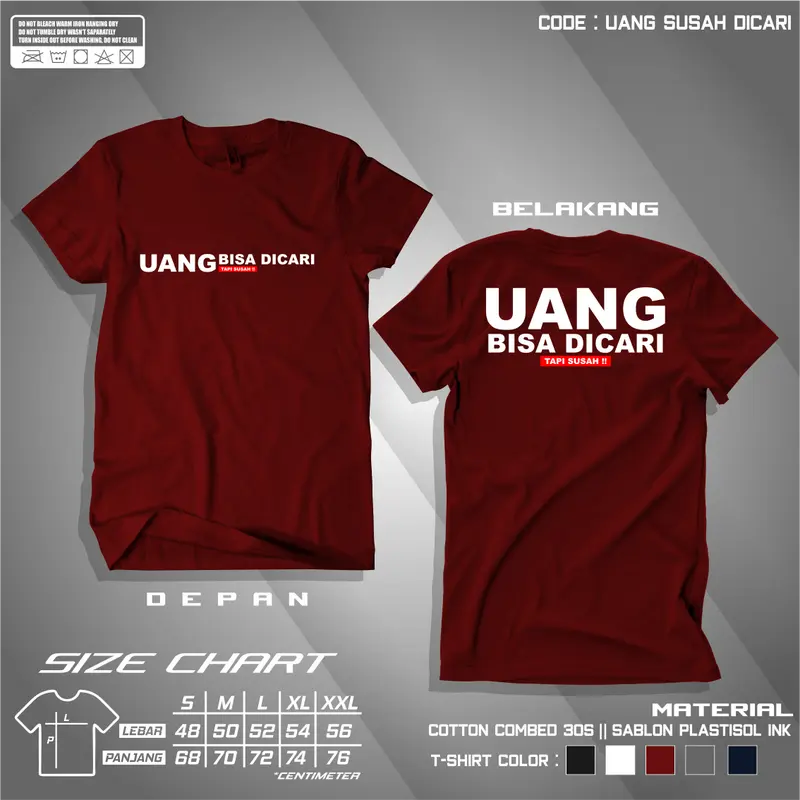 KAOS SUSAH CARI UANG | KAOS KATA KATA 2