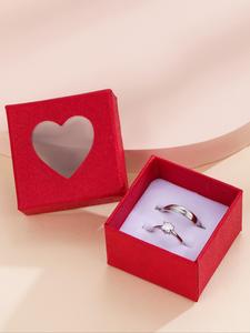 Anillo de pareja con decoración de diamantes de imitación, Anillo de compromiso, Joyería casual para fiesta, Decoración de ropa diaria, Joyería de moda y versátil para regalo de cumpleaños
