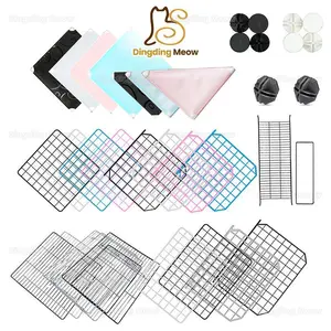 Door+Konektor Kandang Kucing Pagar Kucing Anjing Kandang Diy Kucing 1 Set Kandang