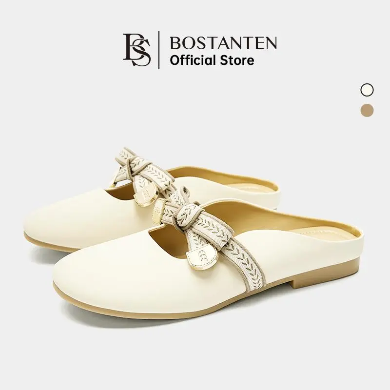 [New Arrival*Popsea] Bostanten Sepatu Gina Flat Wanita Sandal Mlues Style Sepatu Rata