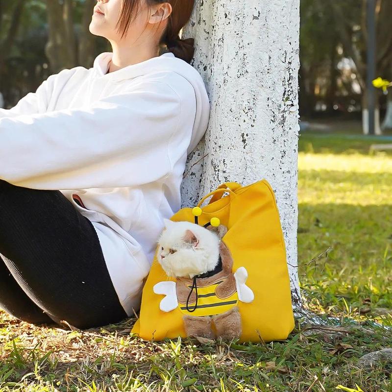 Product Introduction of Pet Canvas Shoulder Bag Lion shaped Cat Tote Bag Comfortable Pet Tote Bag Pet Shoulder Bag Portable Outdoor Cat Tote Bag 15