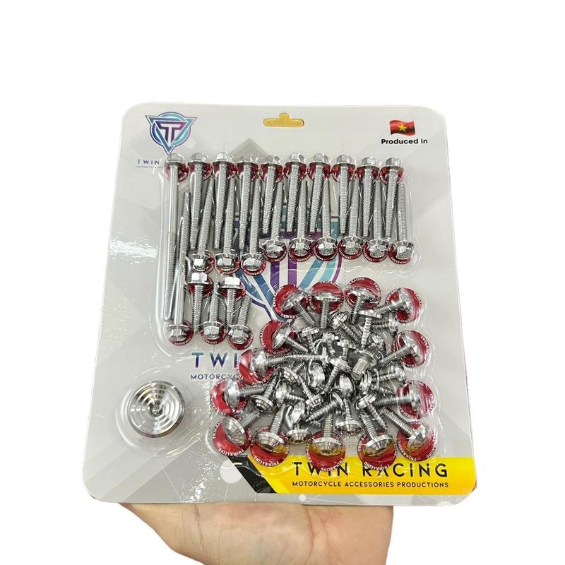  { Mẫu Thái } Combo Ốc Áo + Ốc Lốc Máy  Nắp Nồi  Các Dòng Xe   Tặng Kèm Ốc Nắp Nhớt   inox304 