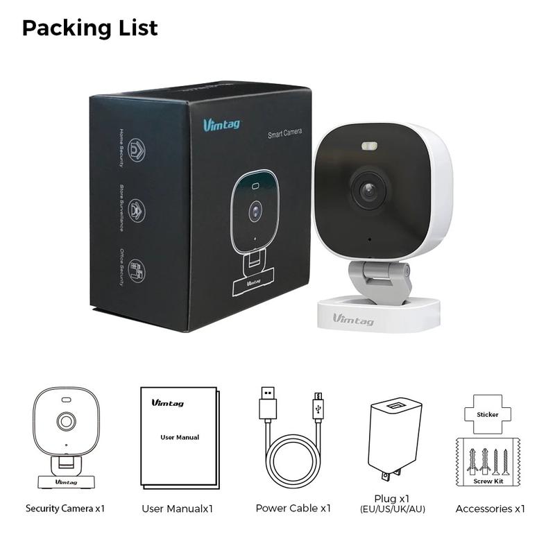 Product Introduction of VIMTAG Mini Camera WIFI 4MP 2-Way Audio Color Night Vision 8X Zoom Auto Alarm Waterproof Outdoor Security Camera IP Surveillance 32