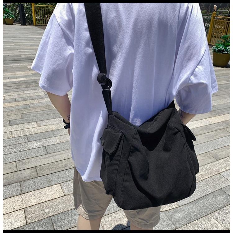 Túi Đeo Chéo , Túi  Hộp Vuông Vải Canvas Thời trang Học Sinh Đi Học Đi Chơi_TVT Bag Đeo Vai Tote Chữ Nhật 3