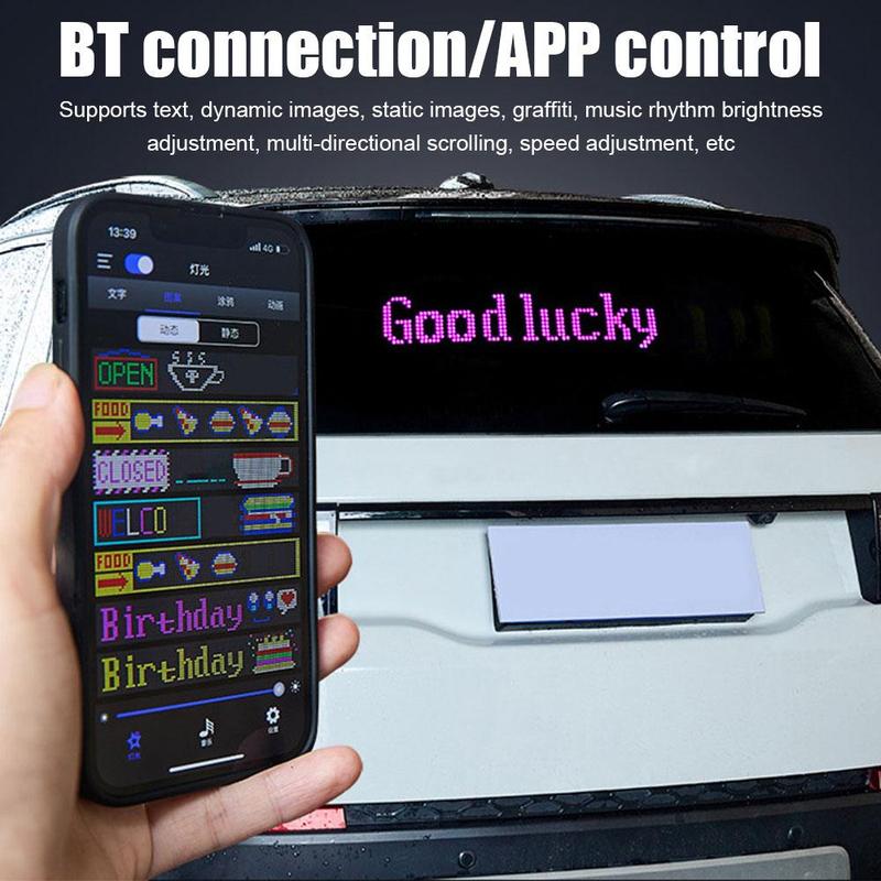Product Introduction of Car LED Sign Bluetooth APP Control LED Message Scrolling Display Board F 14