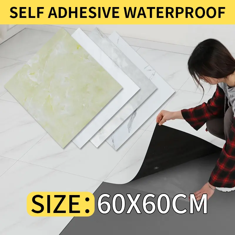 vinyl tiles floor sticker self adhesive waterproof tiles 60x60 sale for flooring&bathroom