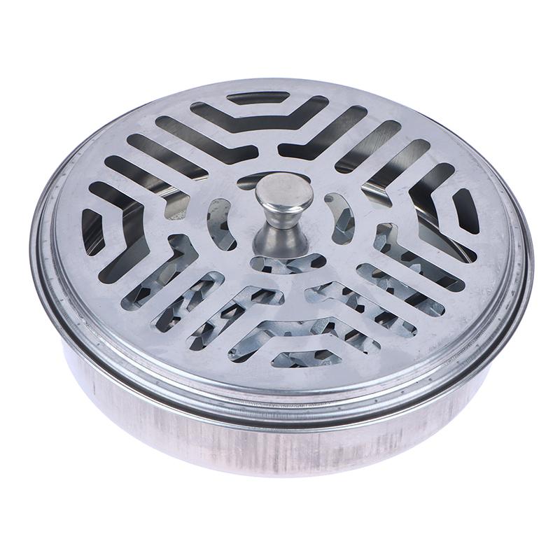 Giá Đỡ Cuộn Dây Chống Muỗi, Hộp Cuộn Dây Chống Muỗi Bằng Thép Tròn Có Nắp Đậy, Khay Cuộn Dây Chống Muỗi, Chân Nến Đuổi Côn Trùng Răng Móng Tay