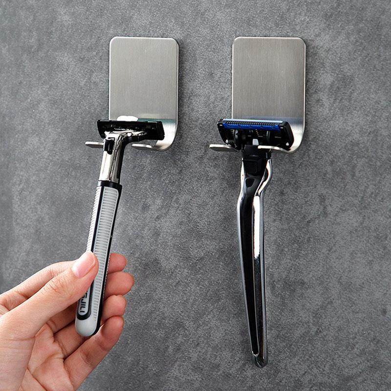 Product Introduction of Stainless Steel Razor Holder, Punch Free Wall Mounted Razor Storage Rack, Bathroom Accessories, Home Organizer for Bathroom 4