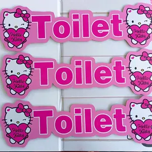 plat kayu tempel hellokitty