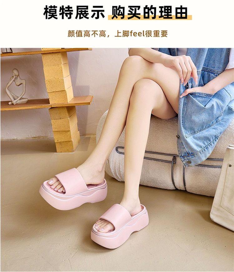 Product Introduction of Dép Lê, Eva, Dành Cho Nữ, Ngoài Trời Và Mùa Hè, Đế Dày Siêu, Phong Cách Hàn Quốc, Dễ Phối Đồ Và Nhẹ, Dép Đi Biển Thường Ngày Tăng Chiều Cao, Không Trơn Trượt, 2022 6