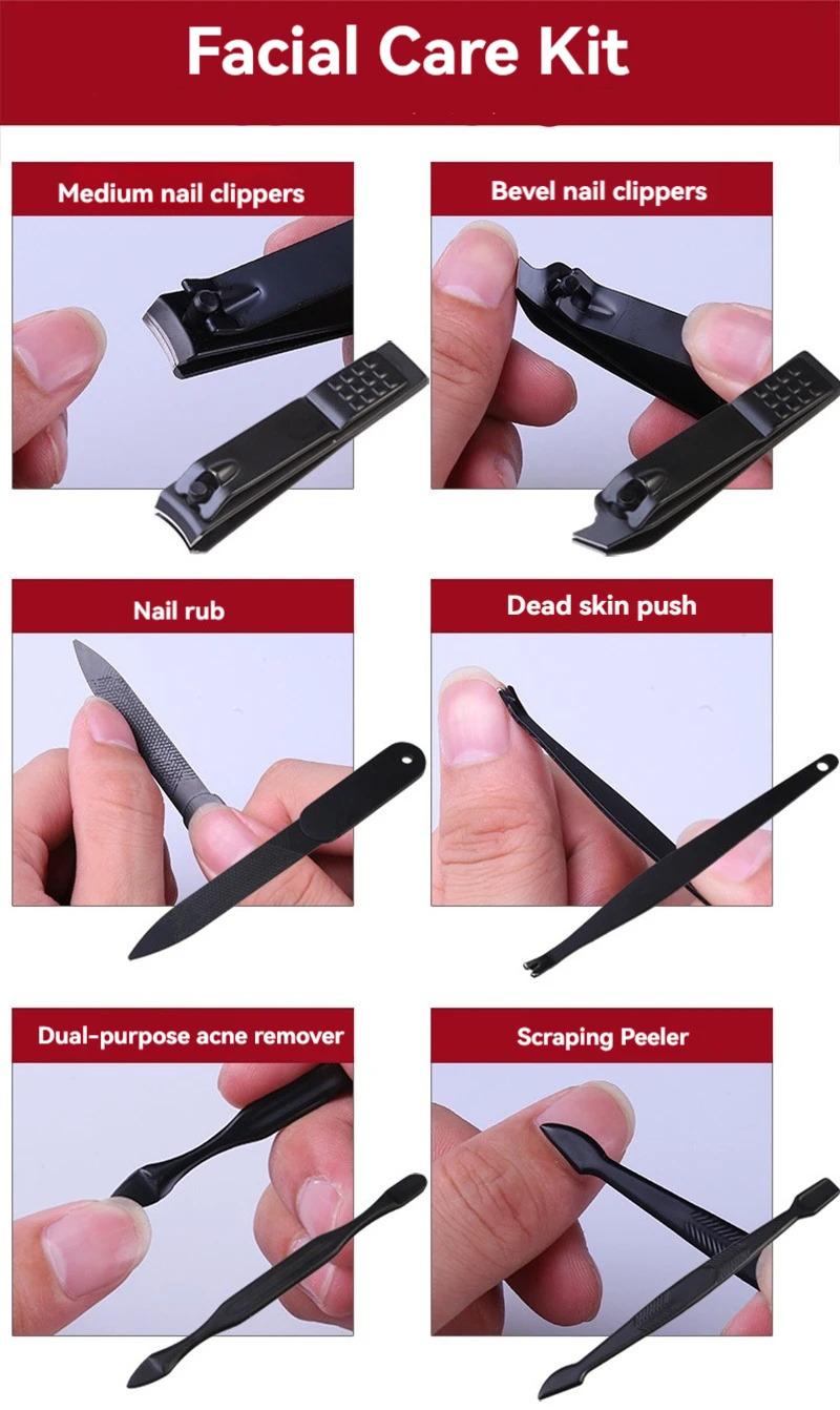Product Introduction of 2024 Set 19 Keping Baharu Memotong Set Pisau Kuku Isi Rumah Keluli Gunting Kuku Keluli Sudu Telinga Kaki Alat Pemotong Kuku demiglow  nail manicure  set pembersih  kapalan 11
