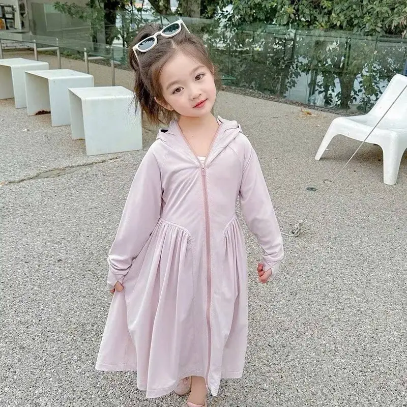 (HÀNG LOẠI 1) Áo Chống Nắng Toàn Thân Cho Bé Dáng Váy,Vải Lụa Băng Cao Cấp 0