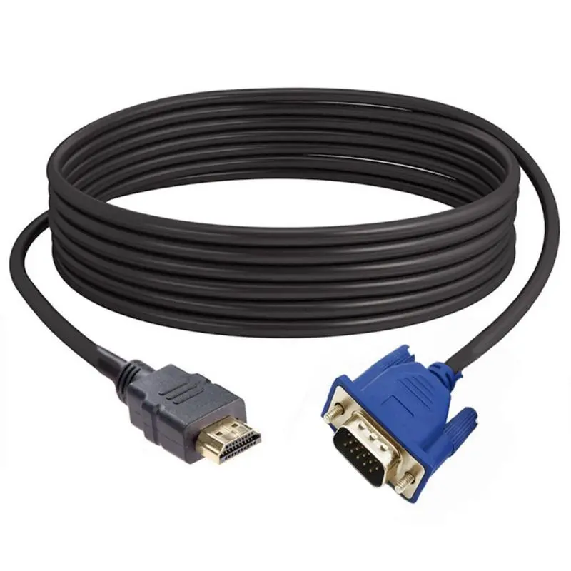 Cáp kết nối HDMI sang VGA, chiều dài 1,8 M, thích hợp cho tất cả các thiết bị đầu ra màn hình HDMI và VGA, Z5J3 2