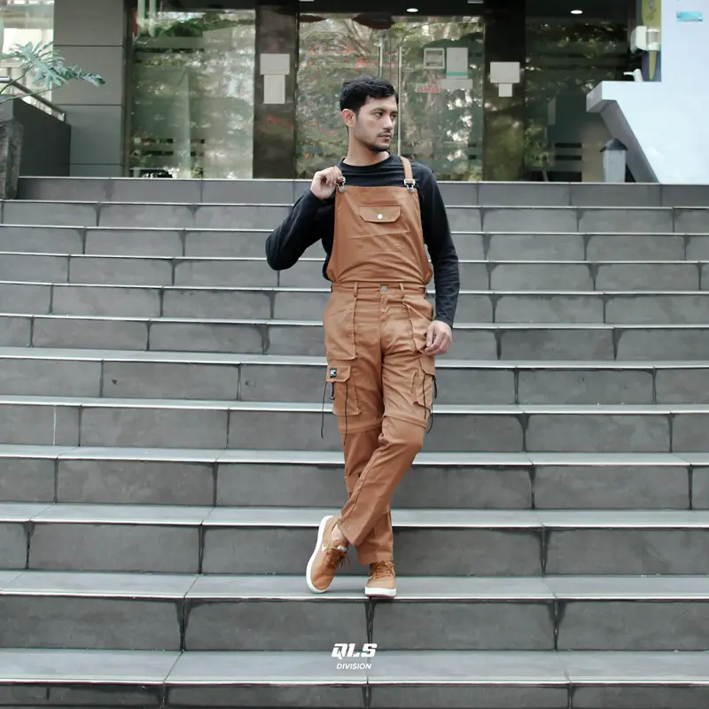 Overall Long Pants Cargo Celana Panjang Pendek Pria 4 in 1 Caramel 0