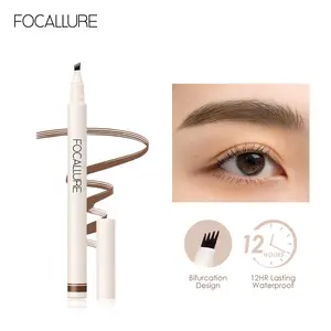 FOCALLURE 3 Forks Easy to use Pensil Alis Waterproof Eyebrow Pencil Makeup