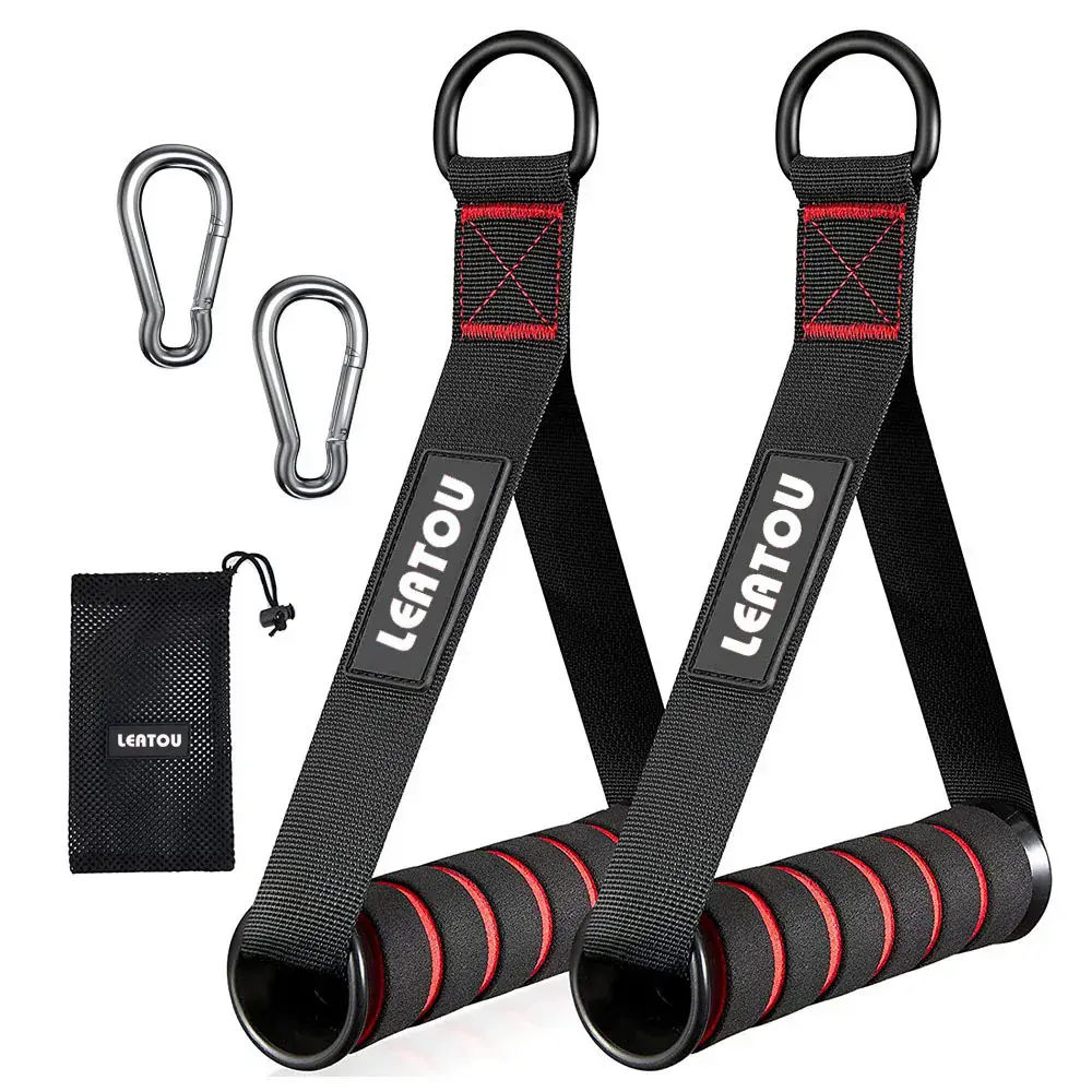 Tay Cầm Tập Gym Thể Dục Bằng Kim Loại, Vòng Chữ D, Chịu Lực, Tay Cầm Máy Cáp, Có Móc, Cho Dây Kháng Lực Tại Nhà, Phụ Kiện Tập Thể Dục