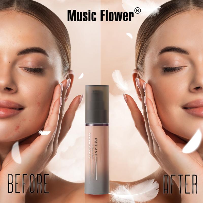 Product Introduction of Music Flower Set: Radiance Velvet Liquid Foundation Powerstay 18H Matte Base + Moisturizing Setting Sprayx Makeup 6