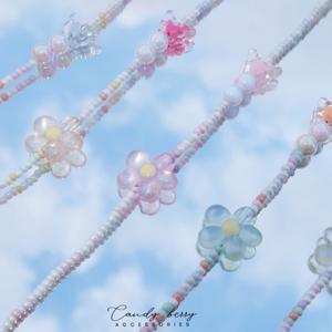 CandyBerry Accessories สร้อยคอลูกปัดน่ารักสดใส Sky Bloom Collection สร้อยคอลูกปัดสลับดอกไม้และดาวที่สุดแสนจะน่ารัก คุณหนูคุณใจ No.CN-034