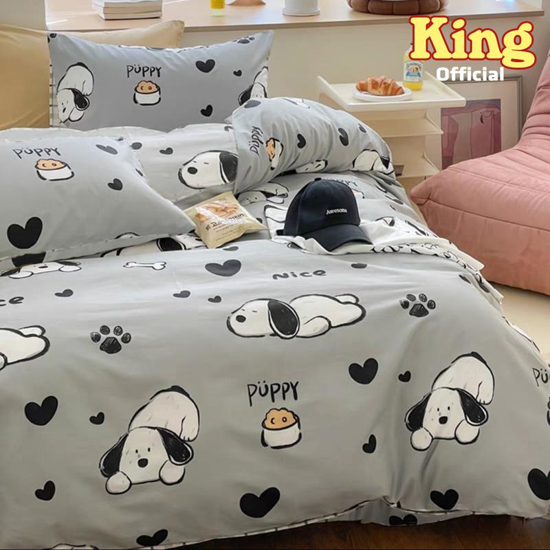 Combo Bộ Chăn Ga Gối M2, M4, M6, M8, 4 Món vỏ chăn, 3 Món Cotton Poly 4 Mùa, Ga Giường Cute - KingHome