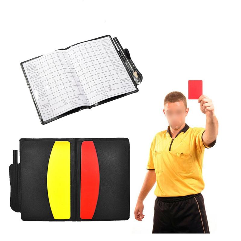 Product Introduction of Hot Sale Football Soccer Referee Card Sets Warning Referee Red and Yellow Cards Wallet Score Sheets Notebook Judge Accessories 5