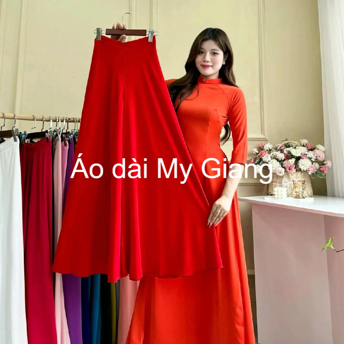Quần váy lụa Mỹ cao cấp (Áo dài My Giang) dạng váy Nữ