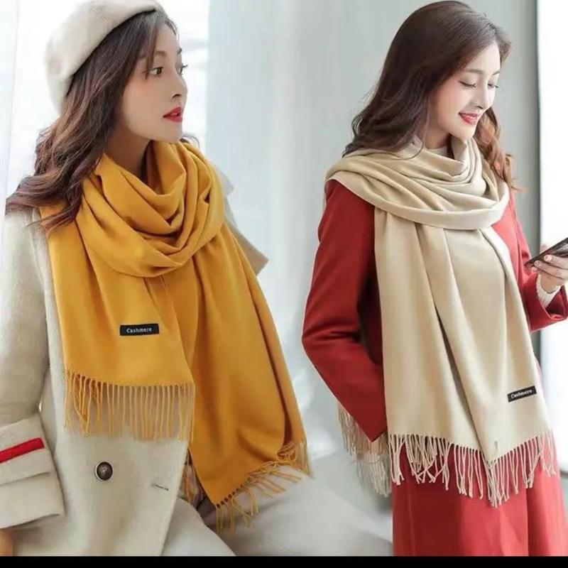 Sale sốc: Khăn quàng cổ dệt kim  CASHMERE- khăn mùa đông Nam Nữ nhiều màu  chât đẹp Kt 80x200cm- Khăn Choàng Women Choàng Cổ Voi