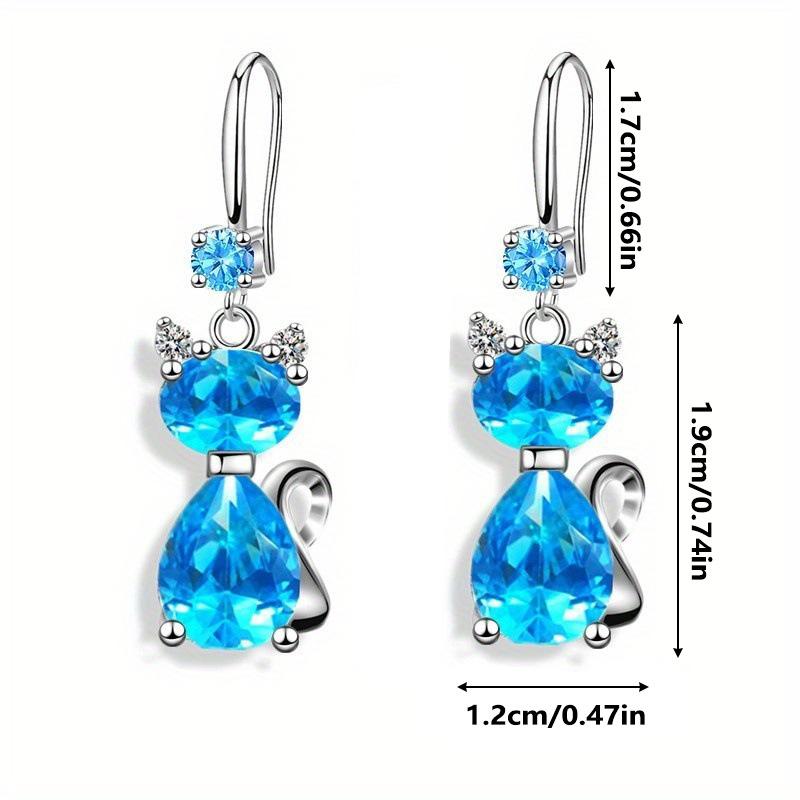 Product Introduction of Exquisite and shiny cute kitten earrings, fresh and simple versatile fashion earrings 4