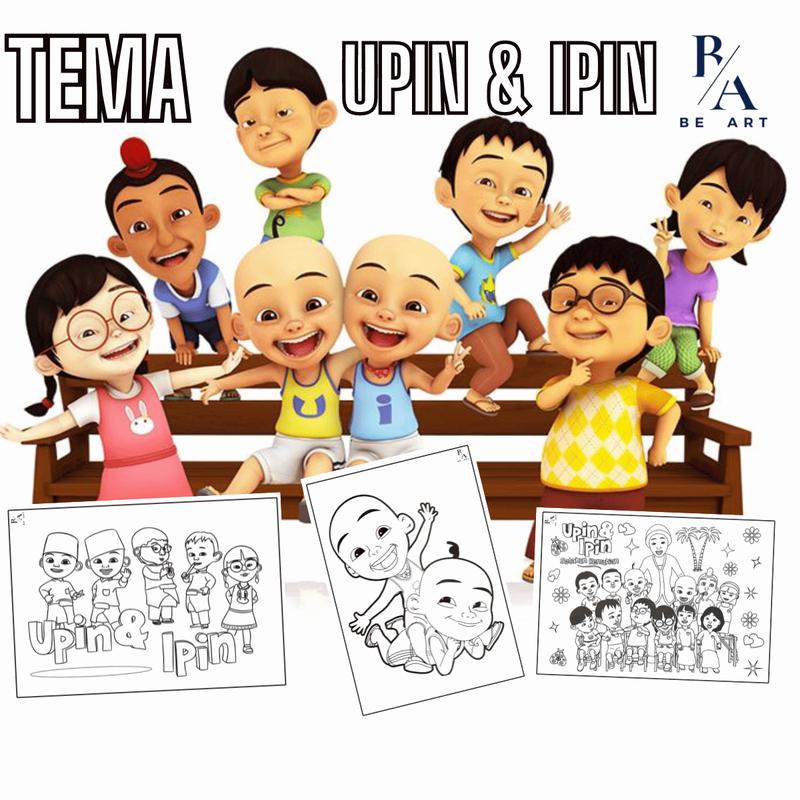 Product Introduction of kertas gambar mewarnai anak A4 (UPIN & IPIN) / Pendidikan / Beraneka warna Belajar Perempuan Kotak Toys 20