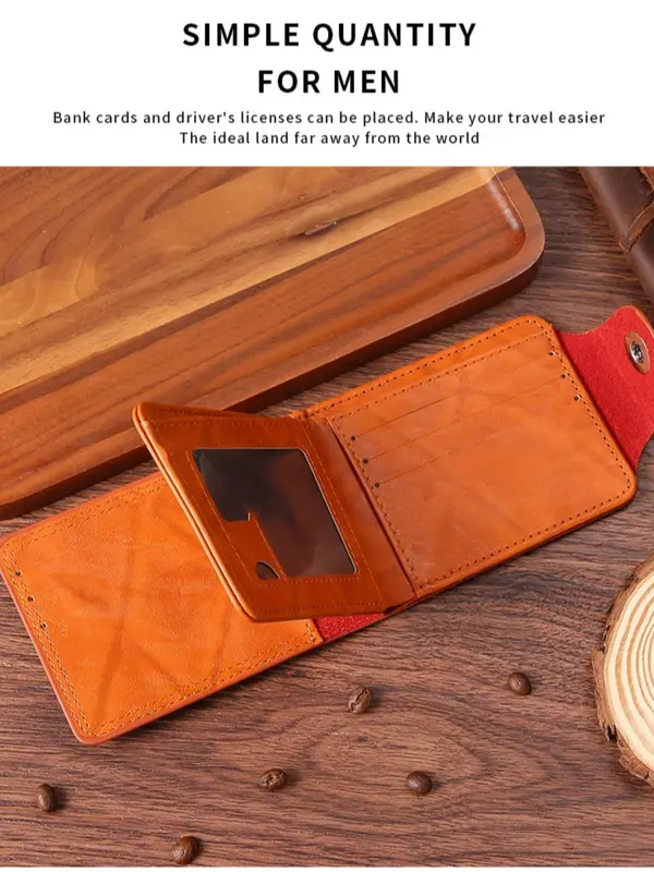 Men's Vintage Style Wallet, Casual Trendy Card Holder, Fashionable Wallet for Daily Use 3