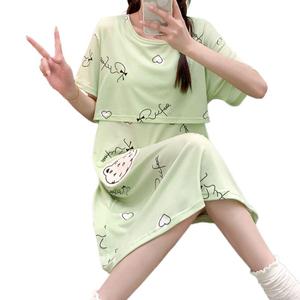 ชุดนอนสตรี, ชุดสตรีฤดูร้อนบาง, สำหรับสตรีมีครรภ์, ชุดเด็ก, ชุดนอนแขนสั้น, เหมาะสำหรับใส่ในบ้าน