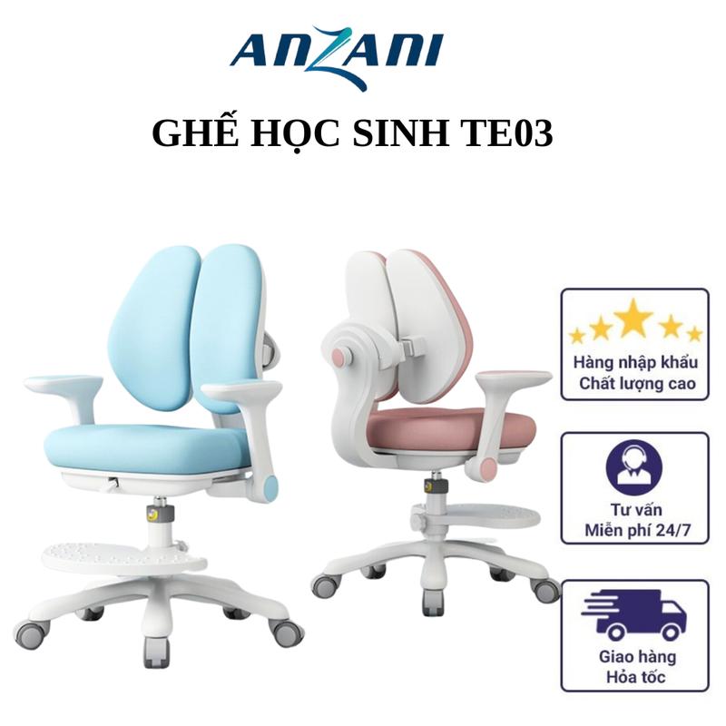 { ANZANI } Ghế ngồi ọc sinh thông minh Anzani chống g.ù, chống c.ận có thể điều chỉnh độ cao khóa bánh xe trọng lực, tùy chỉnh chọn gác tay gác chân giá rẻ ( 3 mẫu) g he 3