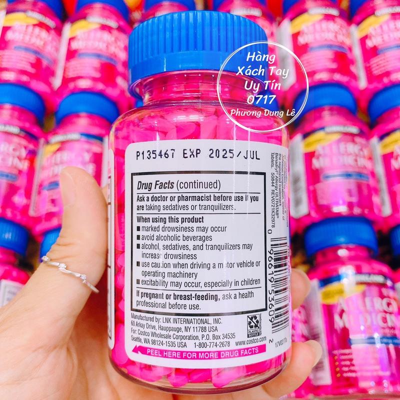600 viên uống hỗ trợ chống dị ứng Allergy Medicine Kirkland chuẩn Mỹ 8