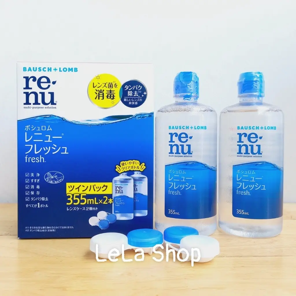 Nước Ngâm Lens / Kính Áp Tròng Renu 355ml Bausch Lomb Hàng Nội Địa Nhật
