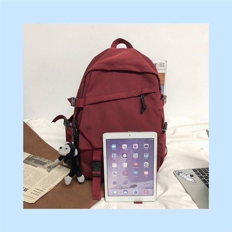 Product Introduction of Schoolbag Male High School Student Ins Fashion Cool Campus Backpack Female College Student Simple Large Capacity Backpack Korean Style 2024 3